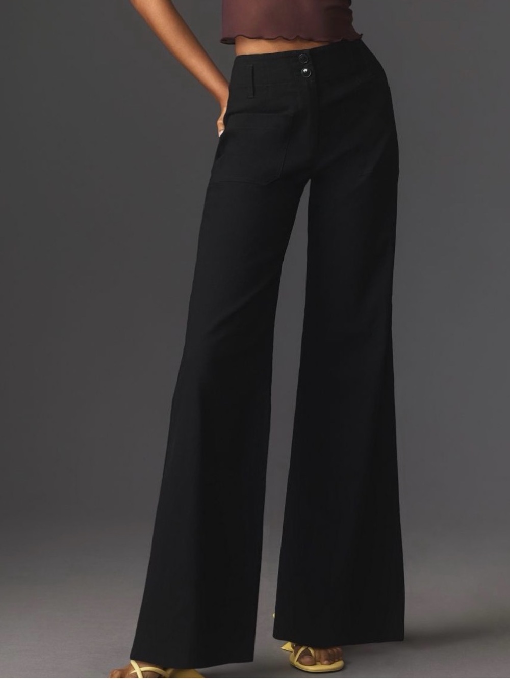 Maeve Black Wide Leg Pants